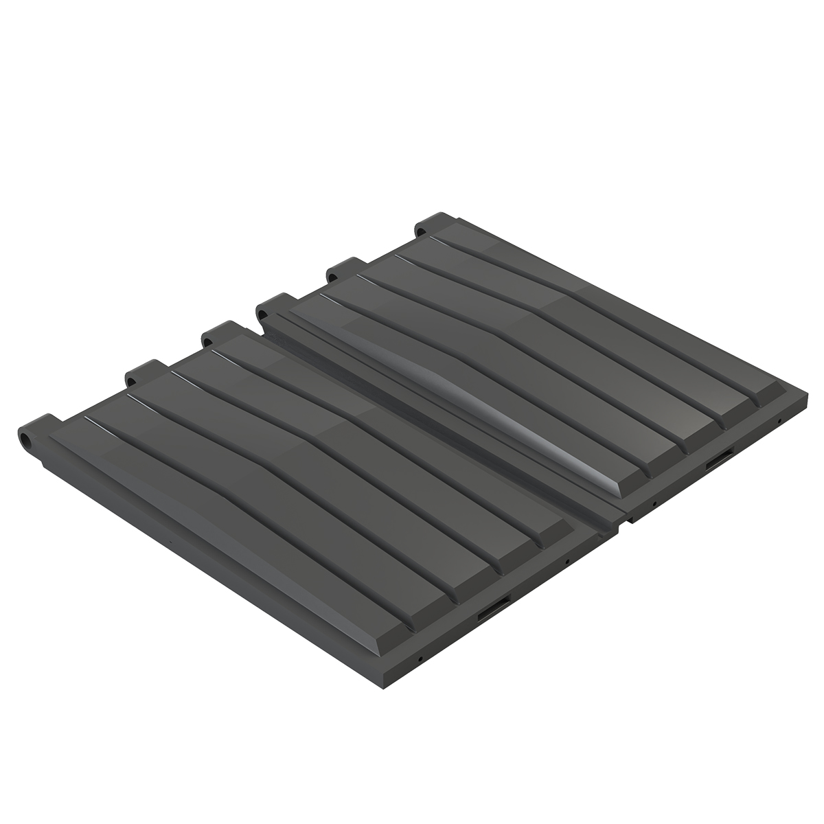 Industrial skip container twin lid system